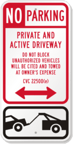 Do not block driveway NY